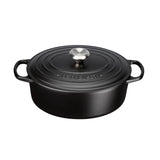 Le Creuset Signature Cast Iron 29cm Oval Casserole - Satin Black - Potters Cookshop