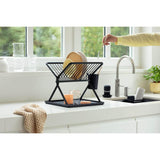 Brabantia SinkSide Dark Grey Foldable Dish Rack - Small - Potters Cookshop