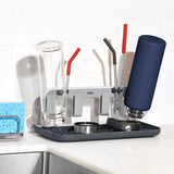 OXO Good Grips Aluminium Water Bottle Drying Rack - Grey - Potters Cookshop