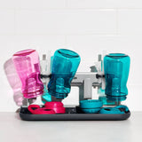 OXO Good Grips Aluminium Water Bottle Drying Rack - Grey - Potters Cookshop