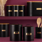 Typhoon 2-Piece Round Storage Canisters - Otto Black