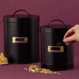 Typhoon 2-Piece Round Storage Canisters - Otto Black