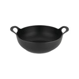 Le Creuset Cast Iron 24cm Balti Dish - Satin Black - Potters Cookshop