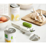 Joseph Joseph Pivot 3-In-1 Can Opener - Green and White - Worktop Food Preparation Lifestyle