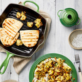 Le Creuset Signature Cast Iron 26cm Square Grillit - Bamboo Green - Potters Cookshop