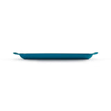 Le Creuset Traditional Cast Iron 32cm Rectangular Grill - Deep Teal - Potters Cookshop