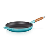 Le Creuset Signature Cast Iron 28cm Frying Pan - Teal - Potters Cookshop