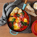 Le Creuset Signature Cast Iron 28cm Frying Pan - Teal - Potters Cookshop