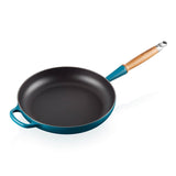 Le Creuset Signature Cast Iron 28cm Frying Pan - Deep Teal - Potters Cookshop