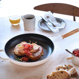 Le Creuset Signature Cast Iron 28cm Frying Pan - Meringue - Potters Cookshop