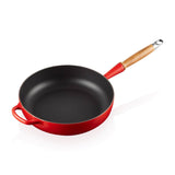 Le Creuset Signature Cast Iron 28cm Saute Pan - Cerise - Potters Cookshop
