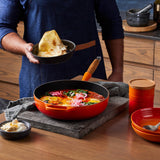 Le Creuset Signature Cast Iron 28cm Saute Pan - Volcanic - Potters Cookshop