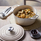 Le Creuset Signature Cast Iron 24cm Round Casserole - Meringue - Potters Cookshop