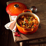 Le Creuset Signature Cast Iron 24cm Round Casserole - Volcanic - Potters Cookshop