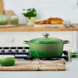 Le Creuset Signature Cast Iron 24cm Round Casserole - Bamboo Green - Potters Cookshop