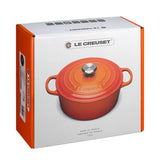 Le Creuset Signature Cast Iron 30cm Round Casserole - Cerise - Potters Cookshop