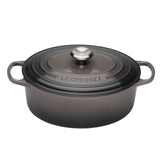 Le Creuset Signature Cast Iron 29cm Oval Casserole - Flint - Potters Cookshop