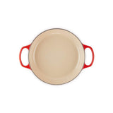 Le Creuset Signature Cast Iron 30cm Shallow Casserole - Cerise - Potters Cookshop