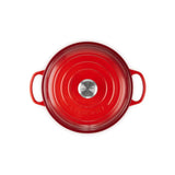 Le Creuset Signature Cast Iron 30cm Shallow Casserole - Cerise - Potters Cookshop