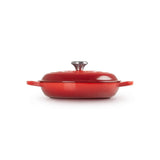 Le Creuset Signature Cast Iron 30cm Shallow Casserole - Cerise - Potters Cookshop