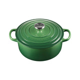 Le Creuset Signature Cast Iron 28cm Round Casserole - Bamboo Green - Potters Cookshop
