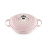 Le Creuset Signature Cast Iron 30cm Shallow Casserole - Shell Pink