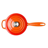 Le Creuset Signature Cast Iron 20cm Saucepan - Volcanic - Potters Cookshop