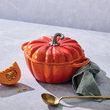 Le Creuset Halloween Cast Iron 24cm Pumpkin Casserole - Volcanic