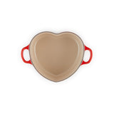 Le Creuset Cast Iron Heart Casserole with Stainless Steel Heart Knob - Cerise