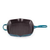 Le Creuset Signature Cast Iron 26cm Square Grillit - Deep Teal - Potters Cookshop