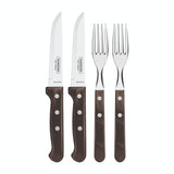 Tramontina Churrasco Steak Knife & Fork Cutlery Set - 4 Piece