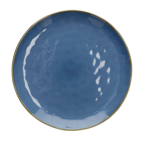 Rose & Tulipani Concerto Blu Avio Blue Round Platter - 32cm - Potters Cookshop