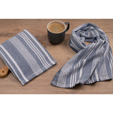 Cuisinart Pack of 2 Antimicrobial Professional Fouta Yarn Dye Tea Towel - Blue Stripe