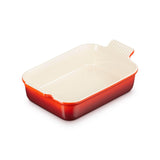 Le Creuset Stoneware Heritage 26cm Rectangular Deep Dish - Cerise - Potters Cookshop