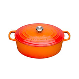 Le Creuset Signature Cast Iron 29cm Oval Casserole - Volcanic - Potters Cookshop