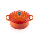 Le Creuset Signature Cast Iron 20cm Round Casserole - Volcanic - Potters Cookshop
