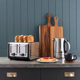 Dualit Architect 46505 4 Slot Toaster - Black & Brushed Stainless Steel