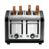 Dualit Architect 46505 4 Slot Toaster - Black & Brushed Stainless Steel
