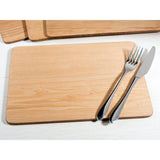 Creative Tops Naturals 4 Piece Rectangle Placemat Set - Oak Veneer - Potters Cookshop