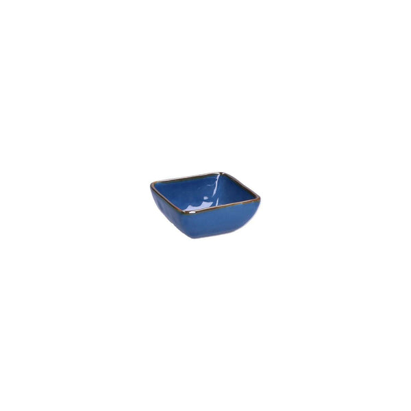 Rose & Tulipani Concerto Blu Avio Blue Square Tiny Bowl - 8cm - Potters Cookshop