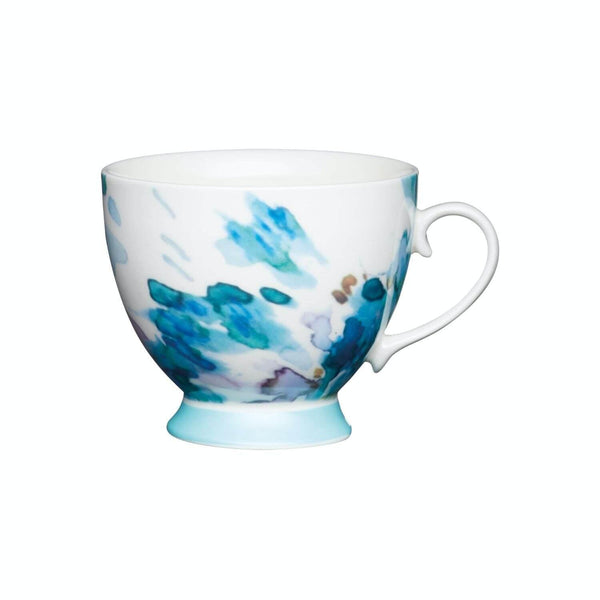 KitchenCraft 400ml Footed Mug - Painted Floral - Potters Cookshop