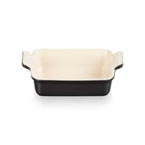 Le Creuset Stoneware Heritage 19cm Rectangular Dish - Matte Black - Potters Cookshop