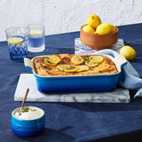 Le Creuset Heritage Stoneware 26cm Rectangular Deep  Dish - Azure