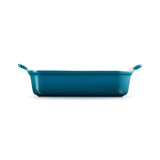 Le Creuset Heritage Stoneware 26cm Rectangular Deep Dish - Deep Teal - Potters Cookshop