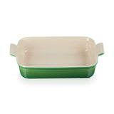 Le Creuset Stoneware Heritage 32cm Rectangular Deep Dish - Bamboo Green - Potters Cookshop