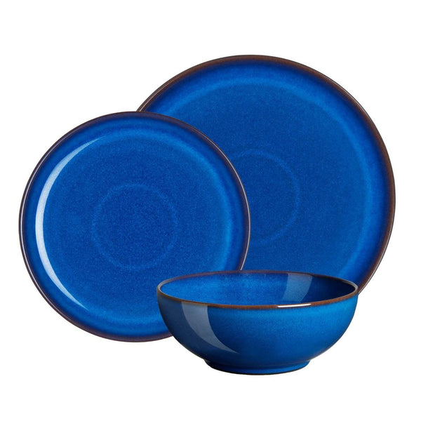 Denby 12 Piece Dinnerware Set - Imperial Blue - Potters Cookshop