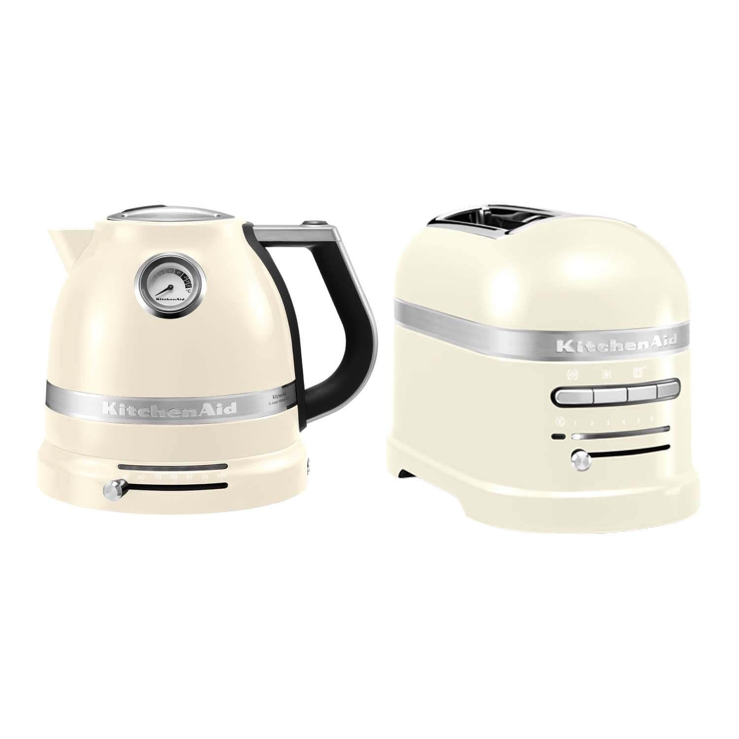 KitchenAid Artisan Kettle Slot Toaster Set Almond Cream