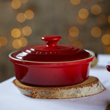 Le Creuset Stoneware Camembert Cheese Baker - Cerise - Potters Cookshop