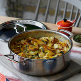 Le Creuset 3-Ply Stainless Steel Sauteuse Pan - 28cm - Potters Cookshop