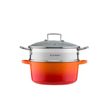 Le Creuset 3-Ply Stainless Steel Multi Steamer With Glass Lid - Large - Potters Cookshop